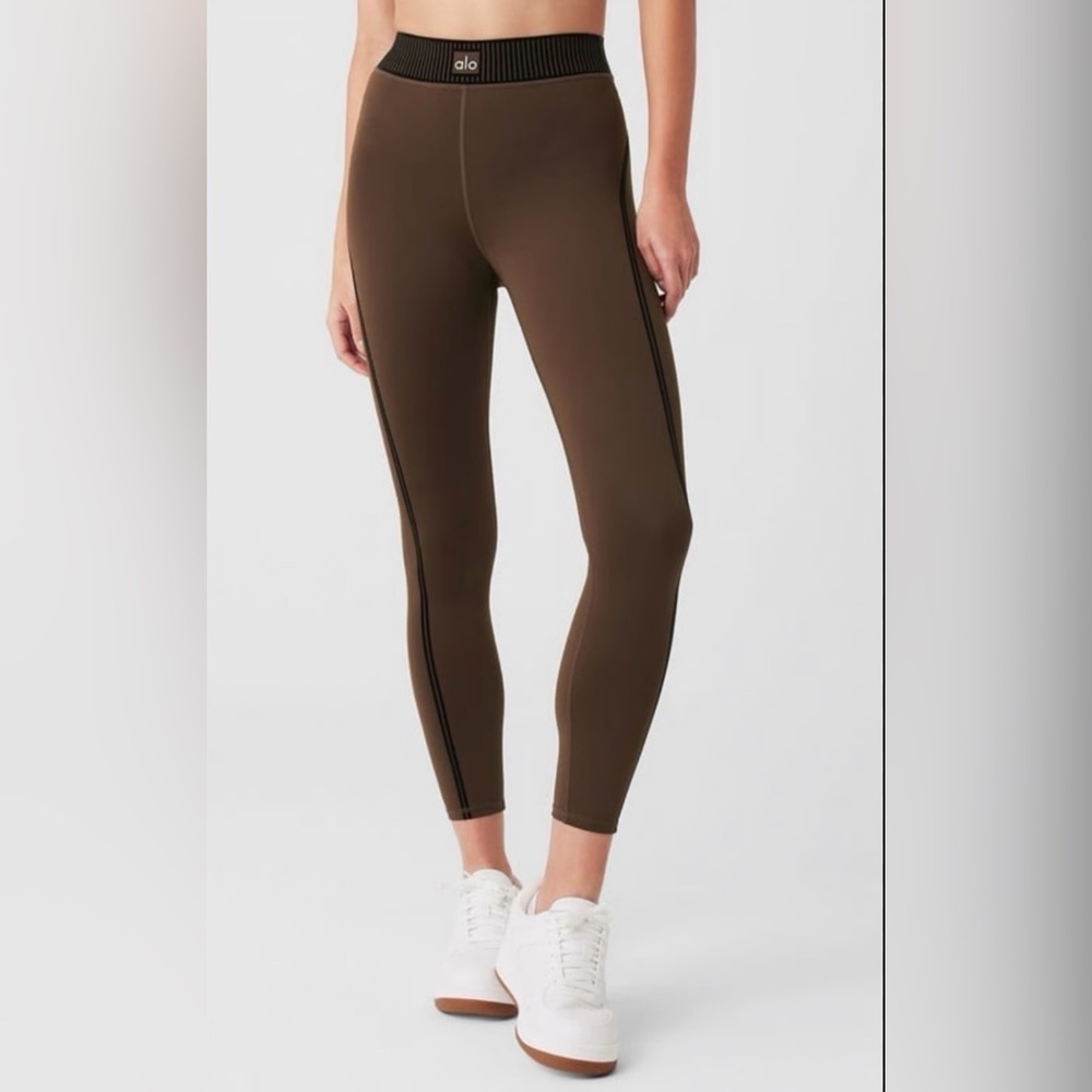 Alo Yoga Airlift High-Waist 7/8 Line Up Legging Espresso S
